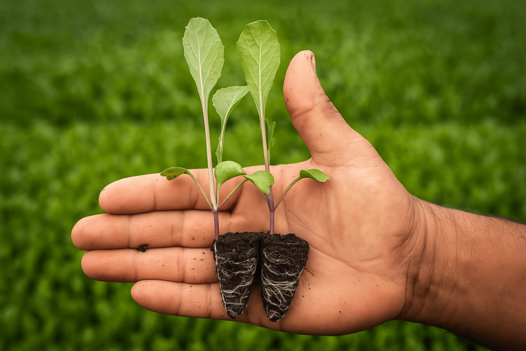 Producción de plántulas en bandejas bajo condiciones controladas en BioSemillas Guatemala